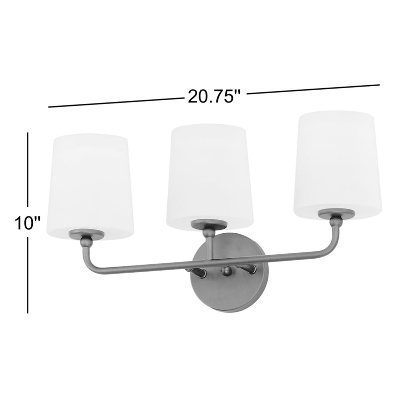 Arkady 3 - Light Dimmable Vanity Light, Satin Nickel