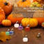 Cristal en verre citrouille décor 7 figurines en cristal, statues de décoration de maison, citrouille en verre décorations de table citrouille d'Halloween décorations d'automne pour la fête de l'Action de grâce (7-PCS-citrouille)
