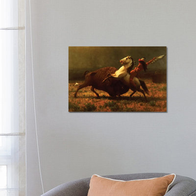 The Last Of The Buffalo, C.1888 by Albert Bierstadt - Wrapped Canvas Painting