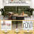 Latitude Run® Faux Leather Upholstered Futon Sofa Bed with Armrests and Backrest Adjustable-394392130