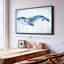"Impression sur toile de baleine bleue en bois"-1224026790