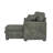 Olive Green Sectional Sofa with Reversible Chaise, Pull-Out Bed & Built-In Storage