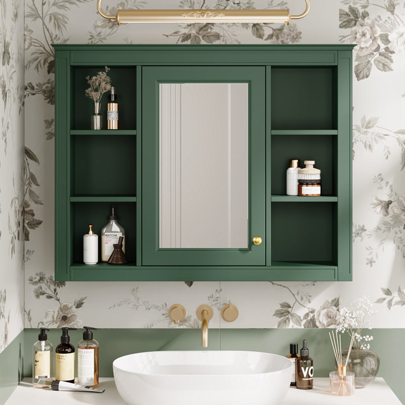 Armoire d'appoint Retha, Vert, H 27,63 po x l 35,03 po x P 7,32 po