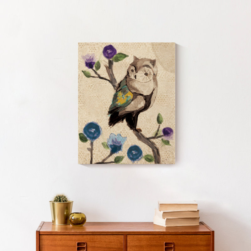 Hibou - Reproduction d'art sur toile sans cadre