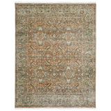 Oriental Handmade Hand-Knotted Area Rug in Brown
