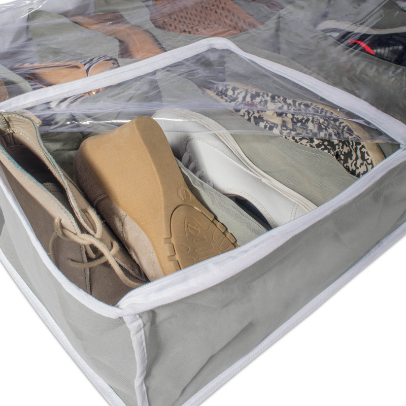 Ensemble de rangement sous le lit 2 pièces Salinas, H 12 po x l 18 po x P 24 po, gris