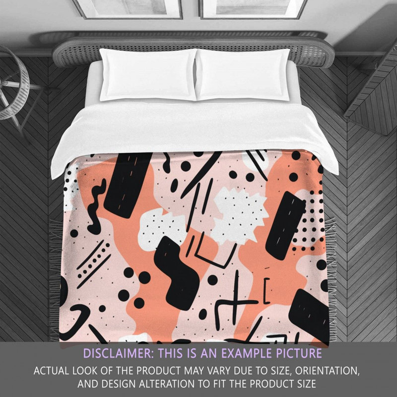 Funky Bedding, Twin Comforter, Black/Pink Abstract