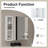 Multi-Function Wood Grain Mirror Cabinet with Storage, Space-Saving Wall-Mounted Design-1508907077