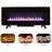 48" Curved Wall Mounted Fireplace - 1400W Heat, 8 Ember Bed Colors, Double Protection, Powder Coated Finish Front Electric 5000 /H 4 Backlight Adjustable Brightness, Finish,