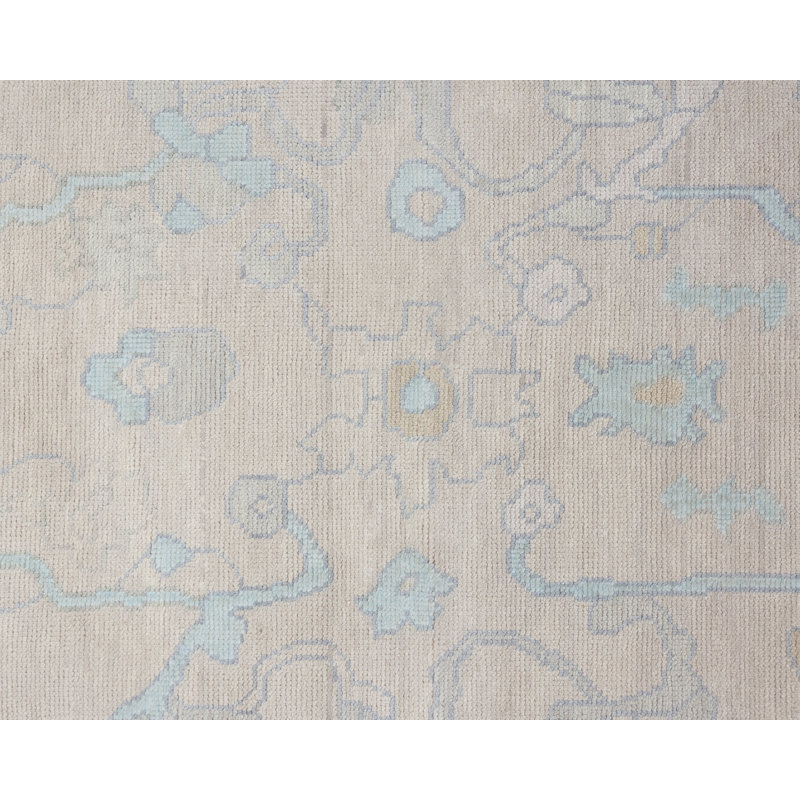 Bunny Hand Knotted Wool Abstract Area Rug, Rectangle 9' x 12'