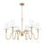 Parham Rubbed Brass 6 Light Chandelier-123222896