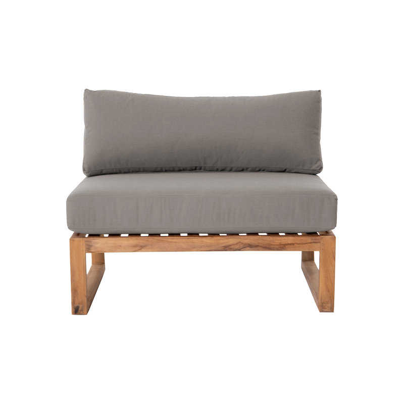 Fauteuil d'extérieur en teck Premer, Taupe