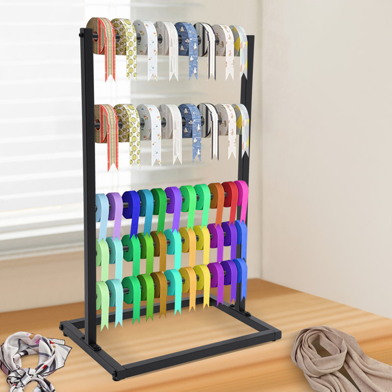 Parkor Metal Freestanding Coat Rack for Scarf Silks, Black