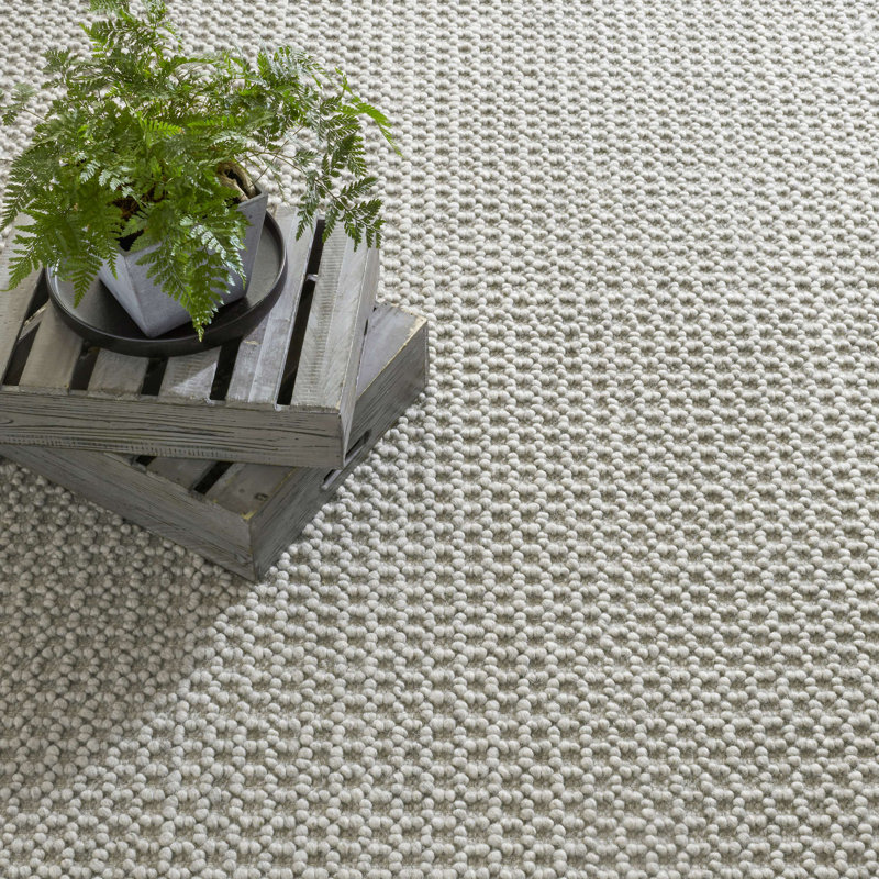 Hooper Grey Handwoven Wool Rug, Rectangle 2' x 3'