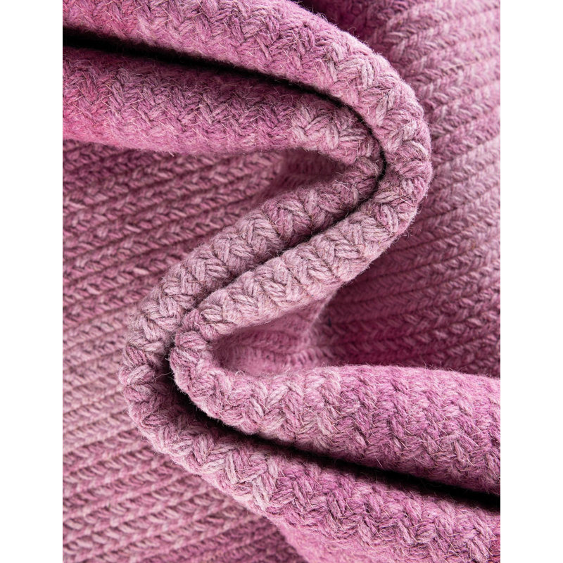  Ombre Hand Braided Wool Rug, Pink, Runner 2' x 6'1"