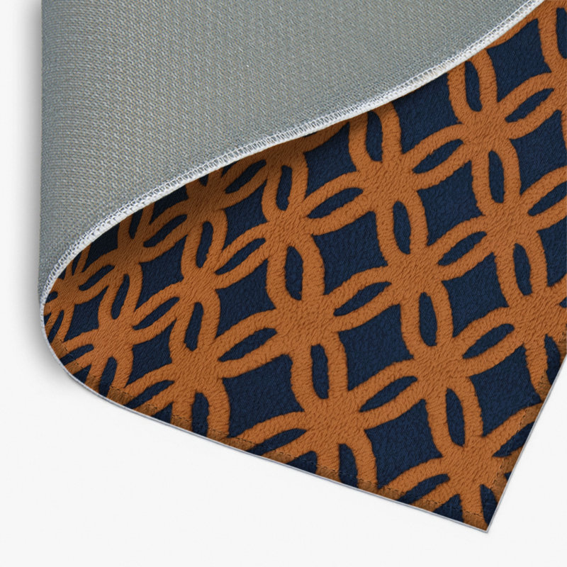 Trellis Brown Indoor and Outdoor Area Rug, Rectangle 4' x 6'