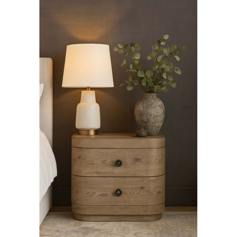 Large 2-Drawer Nightstand In English Knotty