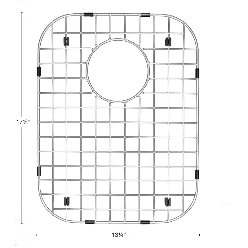 Karran 13-1 / 4 po X 17 1/4 po Grille inférieure en acier inoxydable pour E-360R
