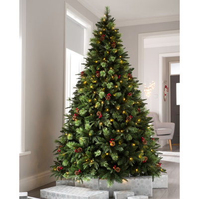 Sharon 182cm H Lighted Artificial Pine Christmas Tree