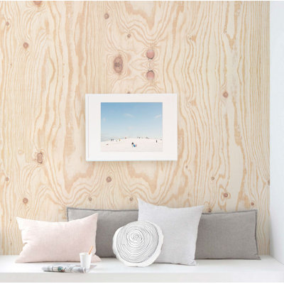 Plywood 4-Piece Peel and Stick Wallpaper Panel