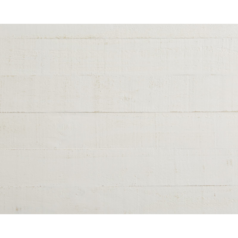 Table de chevet en bois massif Upson, Blanc vieilli