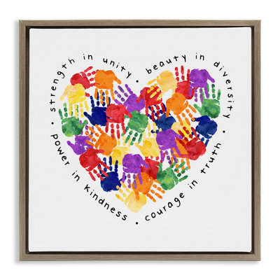 Strength In Unity Handprint Heart