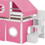 Lit mezzanine double avec tente et tour-237605086