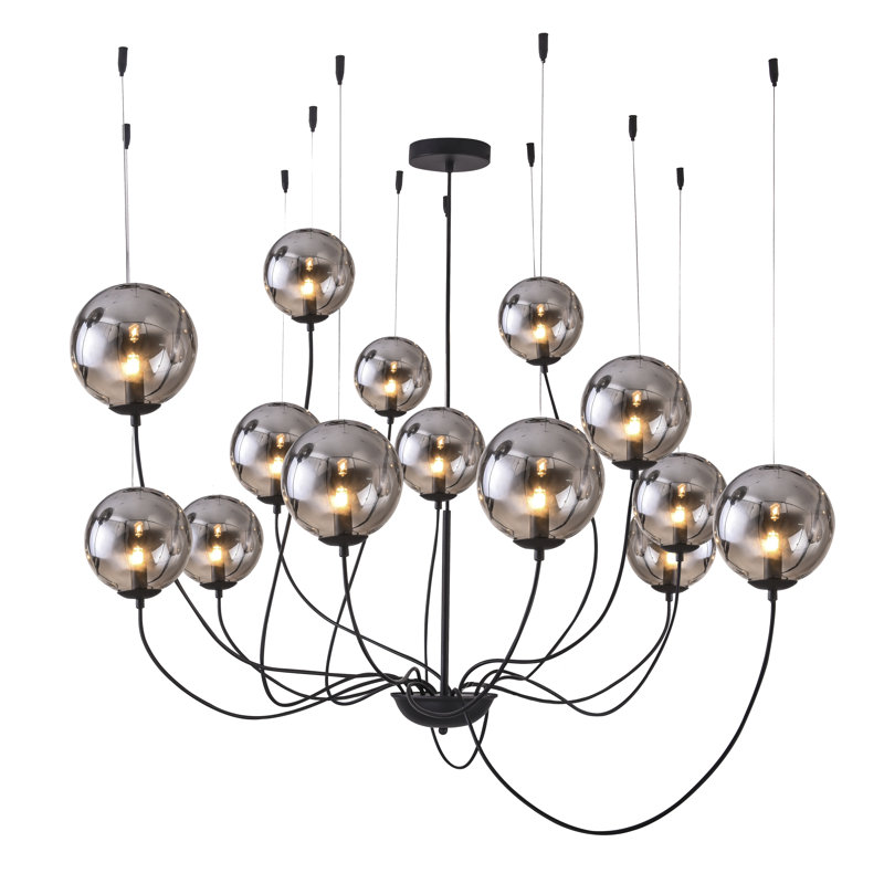 Conflux 14 - Light Black Cluster Pendant