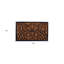 Tapis d'extérieur 18 po x 30 po beige et noir en caoutchouc et fibre de coco