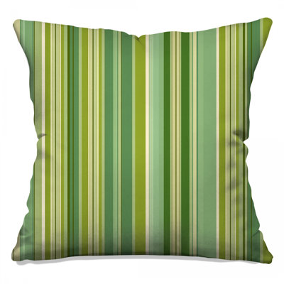 Green Stripes Throw Pillow, Pattern Double Sided Pillows