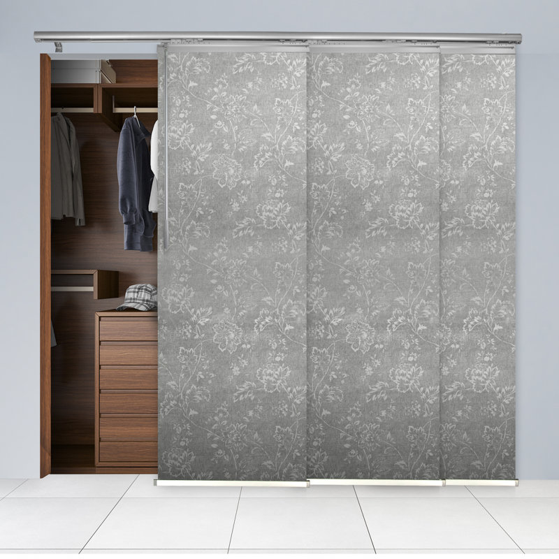 Store vertical semi-diaphane gris