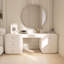 Ensemble de meuble-lavabo blanc 55,12 "avec miroir lumineux DEL