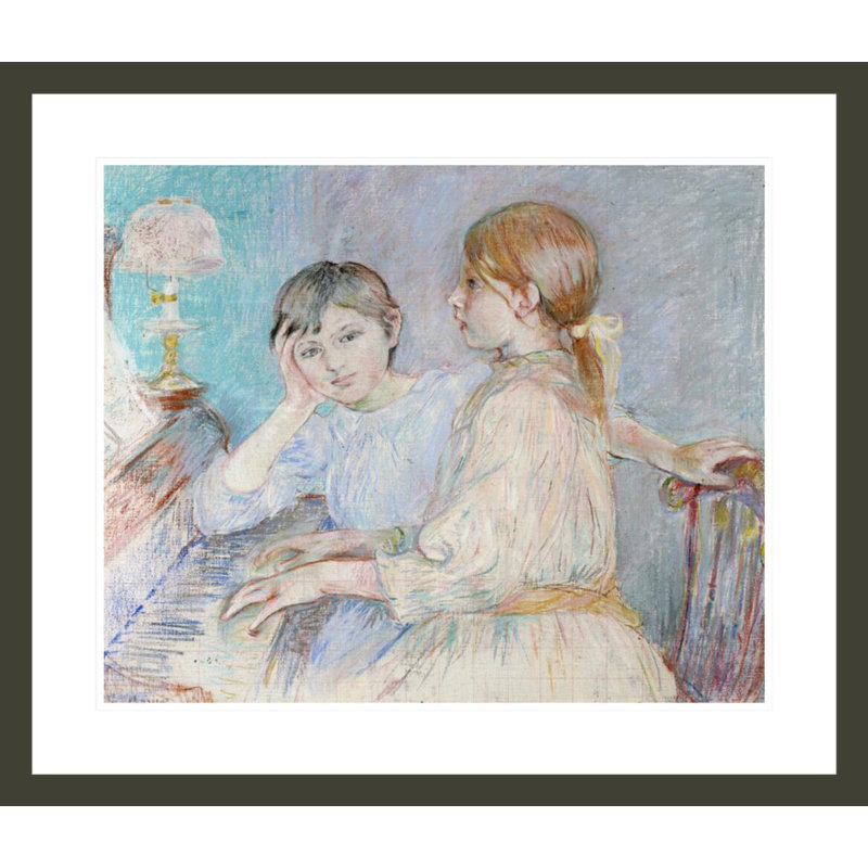 Le Piano par Berthe Morisot - Estampe numérique encadrée, H 23,5 po x l 27,4 po