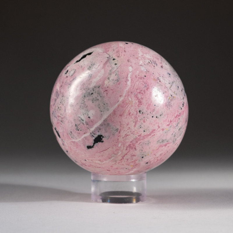 Petite sphère polie en rhodonite du Pérou, 2.5"