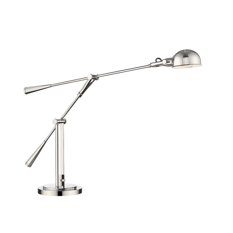 Lampe de table 1 lumière Rishika Park, Nickel poli