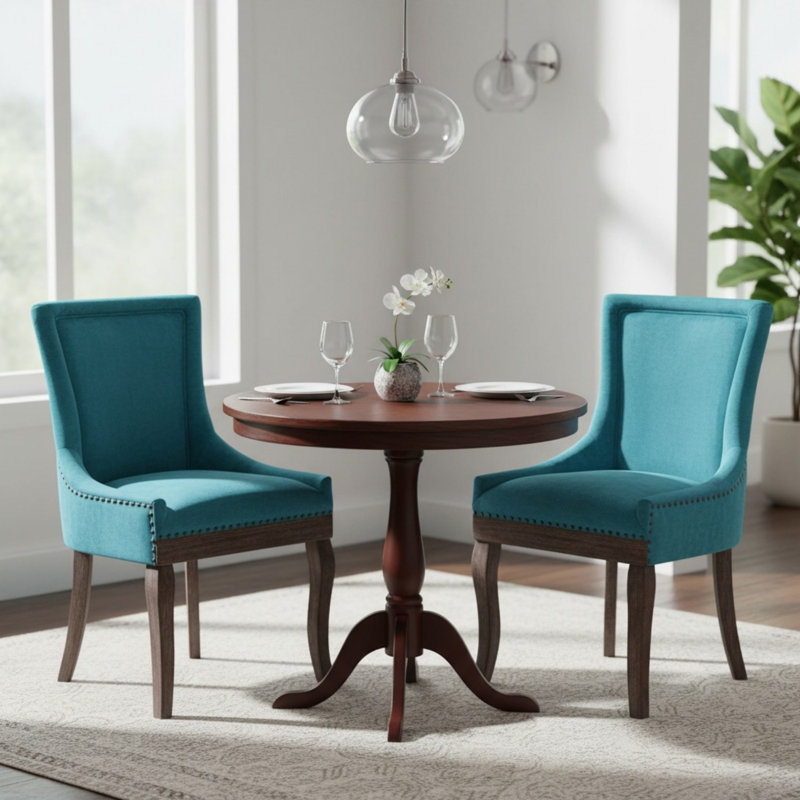 Ensemble de 2 chaises de salle à manger rembourrées, chaises Parson de salle à manger modernes, chaises d'appoint pour la salle à manger de cuisine
