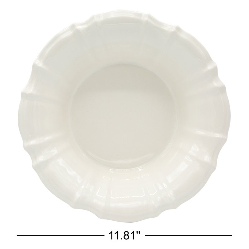 Chloe Salad Bowl, White