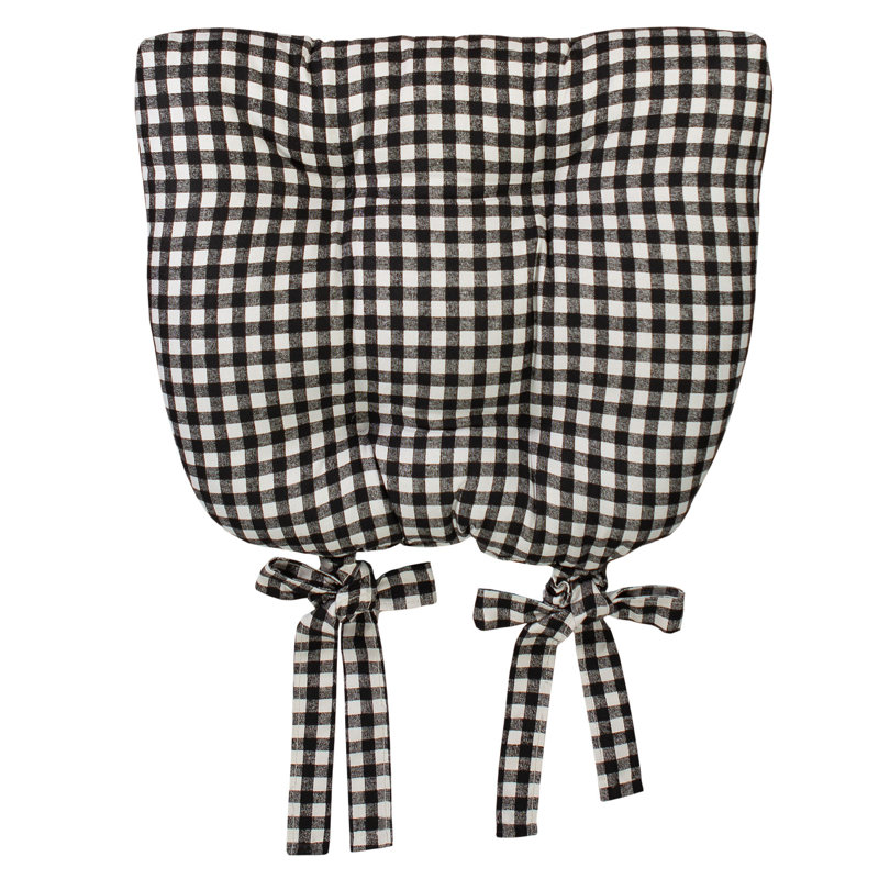  Coussin de chaise de salle à manger en coton 3 po Black And White Collection