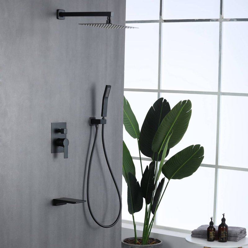 All-In-One Kit with Rough in-Valve, Matte Black