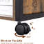 Classeur pour le bureau à domicile avec charge, organisation de format A4 et lettre, cadres latéraux en métal robuste, installation sans effort, classeur à finition brun noir rustique avec bureau de charge intégré,
