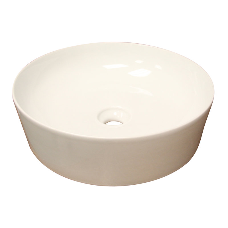 Barclay 15.37'' White Vitreous China Circular Bathroom Sink