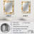 Sruthy Gold And White Gilded Damask Reverie - damask  Large Wall Mirror, Boho Unique Mirror, Printed Metal Art-525222379