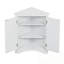 Armoire de rangement de coin salle de bain avec 2 portes et tablettes réglables-1198483024
