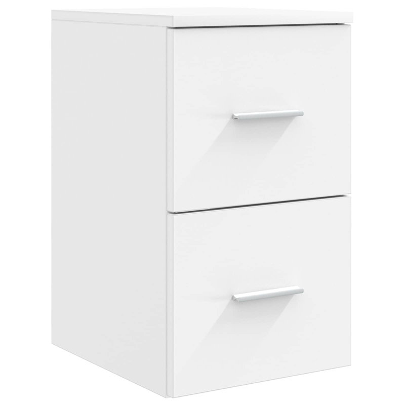 Engineered Wood Bathroom Cabinet, 50cm H x 30cm W x 35cm D, White