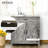 Buffet Sideboard, 32" Accent Cabinet With Barn Door. Gray Wash For Kitchen, Living Room, Entry. Offers Ample Storage And Adjustable Shelf. Cabinet, Sideboard