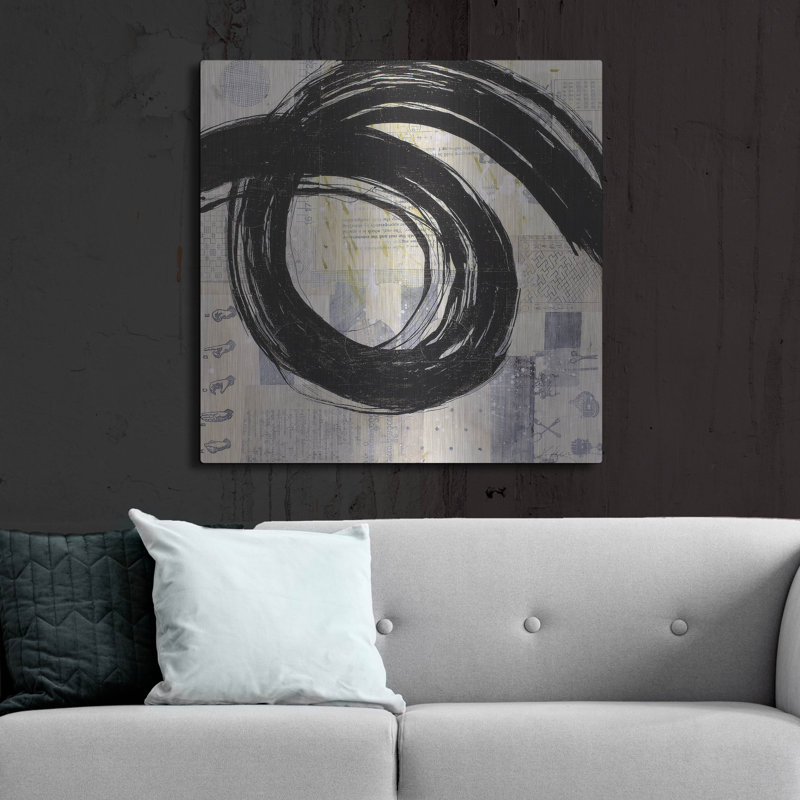 «Brushstroke No. 8» par Karen Lehrer, art mural en métal, H 36 po x l 36 po