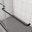 Porte de douche à dérivation, porte coulissante, avec verre trempé de 1/4 po et fini noir mat 44 à 48 po x 70 po-119845675