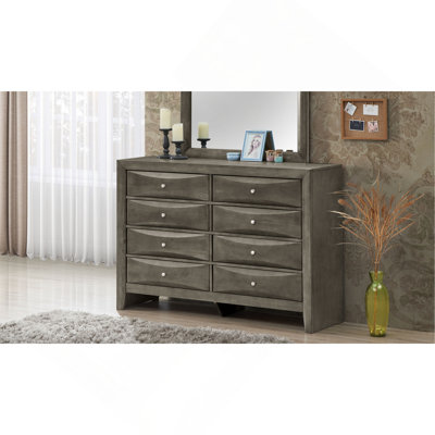 Ensemble de commode 8 tiroirs avec tiroirs courbés
