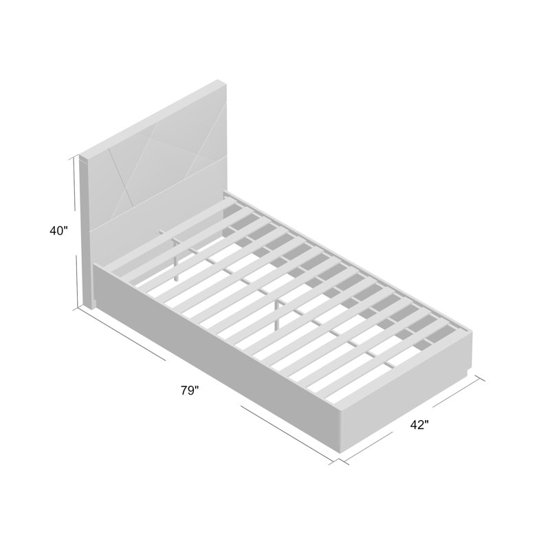 Mchenry Platform Bed, Twin, Gray