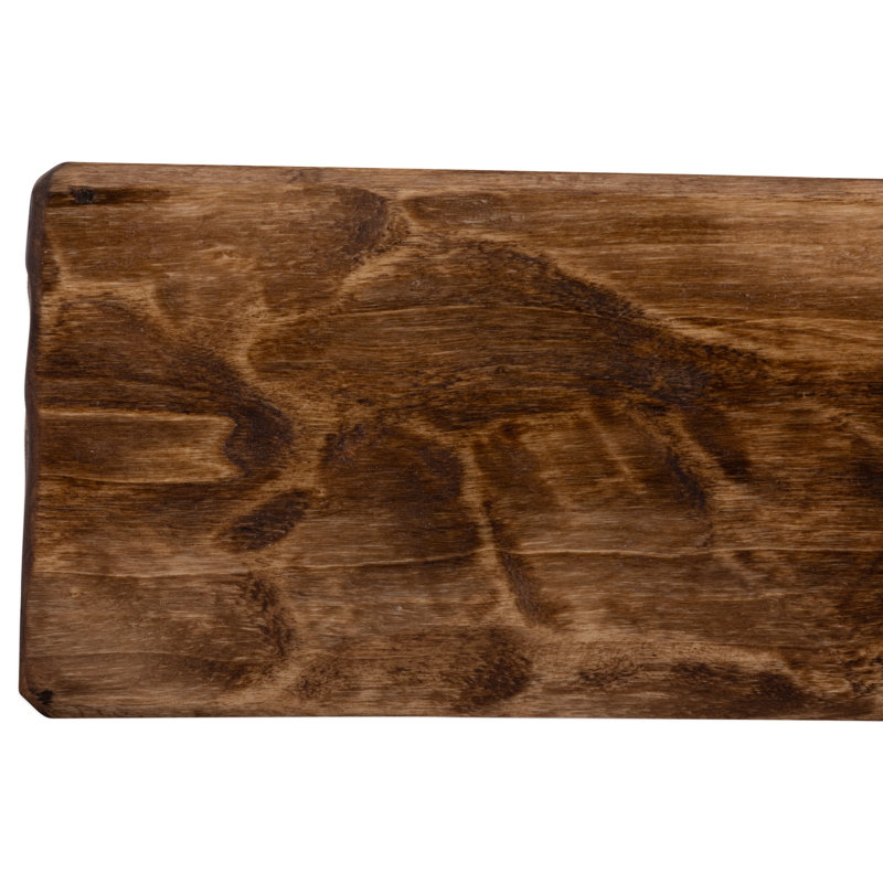 Rough Hewn 36" Dark Chocolate Poplar Fireplace Shelf Mantel